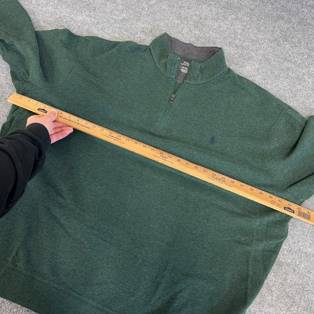 Polo Ralph‎ Lauren Sweater *LOT OF 2* Men 3XLT Green Blue Luxury Jersey 1/4 Zip
